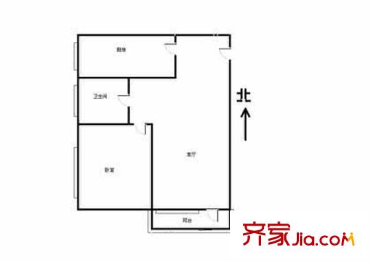 杰座大厦户型图户型图 1室1厅1卫1厨