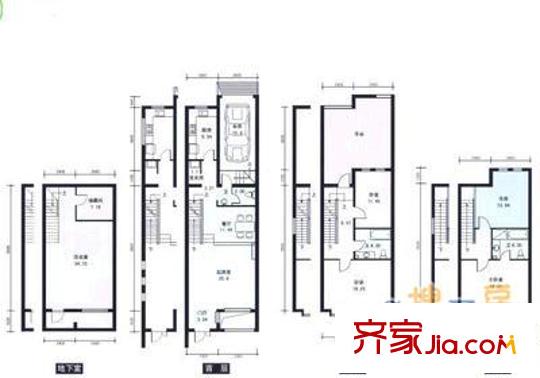 流星花園一區(qū) 4室 戶型圖