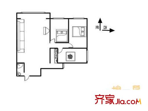 汇鸿家园 3室 户型图