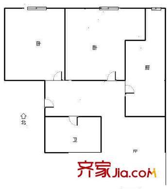 汇鸿家园 2室 户型图