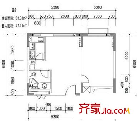 北回歸線戶型圖戶型圖 1室1廳1衛(wèi)1廚