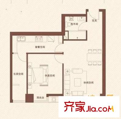 望京合生麒麟社 户型图