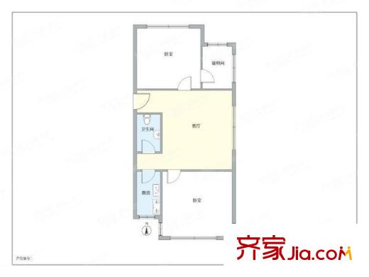 南太平庄北巷 2室 户型图