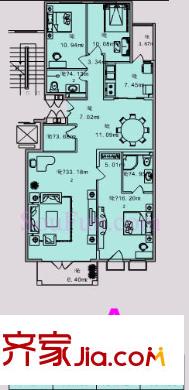 亚运新新家园户型图B5号楼首层A户型 3室2厅2卫1厨