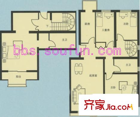 嘉诚花园户型图4室