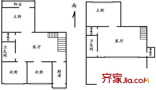 西晴公寓 4室 户型图