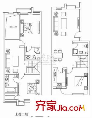湯HOUSE別墅戶型圖湯山庭院戶型圖B1 3室2廳3衛(wèi)1廚