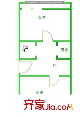 小关北里户型图户型图 2室1厅1卫1厨