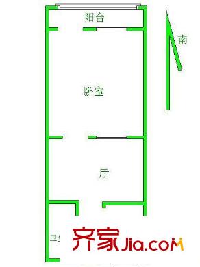 志强北园户型图户型图 1室1厅1卫1厨