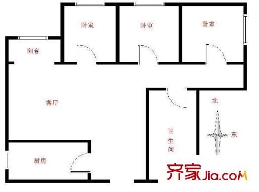 今典花园 3室 户型图