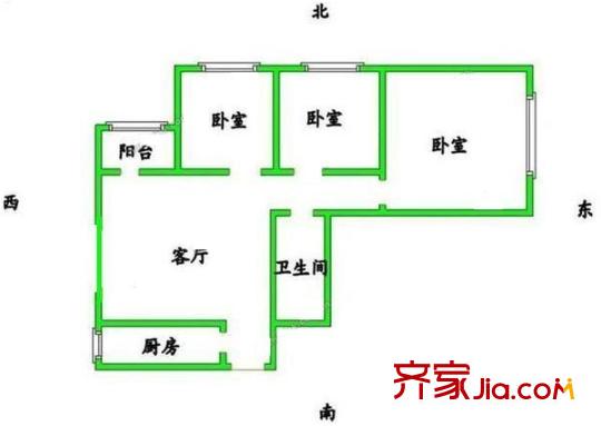 今典花园 3室 户型图