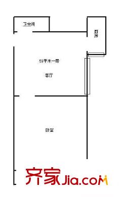 今典花园 1室 户型图