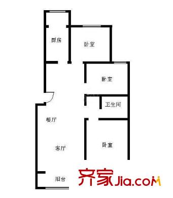 春晖园户型图户型图 3室2厅1卫1厨