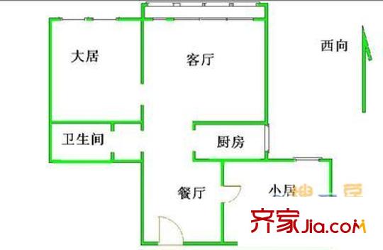 方华苑 2室 户型图