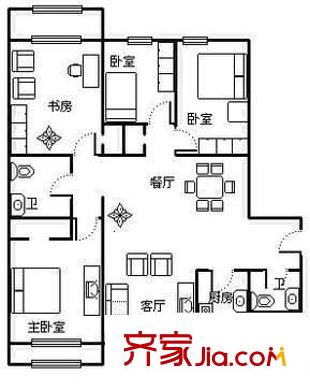 吉庆里 4室 户型图