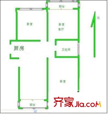 万年花城四期户型图户型图 2室2厅2卫1厨