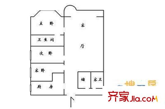 嘉和丽园户型图户型图 3室1厅2卫1厨