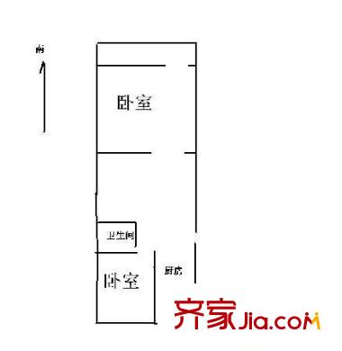 西八里庄61号院 2室 户型图