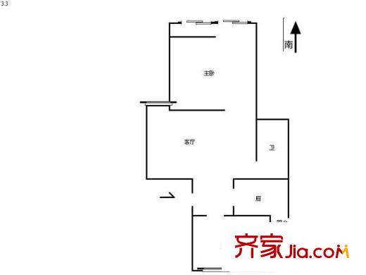 西八里庄61号院 2室 户型图