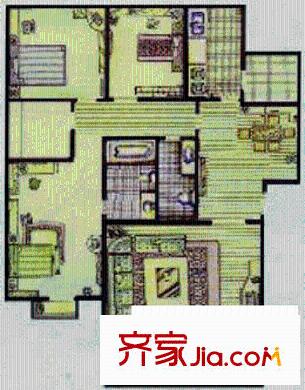 同兴园户型图户型图 3室2厅2卫1厨