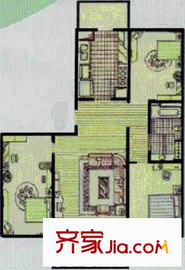 同兴园户型图户型图 3室1厅1卫1厨