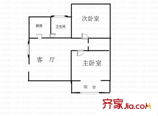 寧馨苑戶型圖戶型圖 2室1廳1衛(wèi)1廚