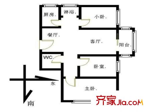 望京花园西区 户型图