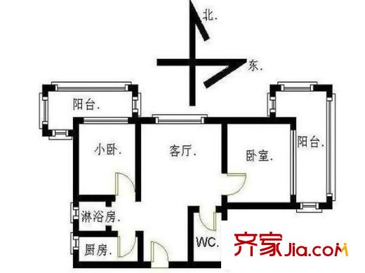 望京花园西区 户型图