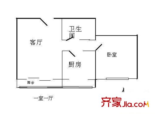 上庄家园南区 1室 户型图