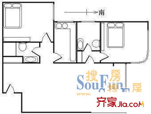 世方豪庭 5室 户型图