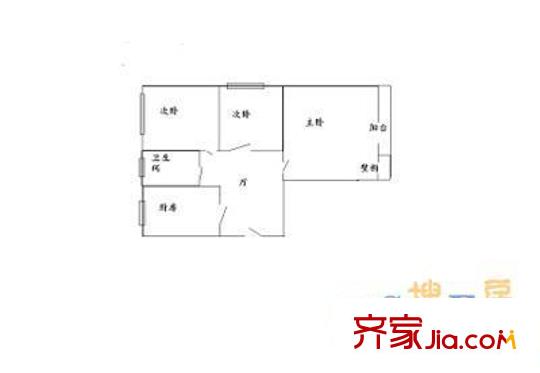 增光路43号院户型图户型图 3室1厅1卫