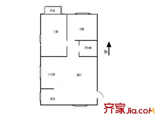 康家园小区 3室 户型图