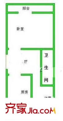 康家园户型图户型图 1室1厅1卫1厨