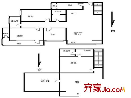华澳中心 4室 户型图