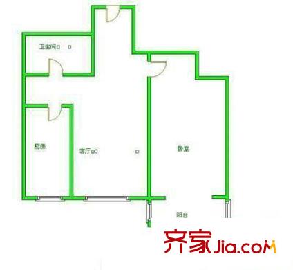 长桥园 1室 户型图