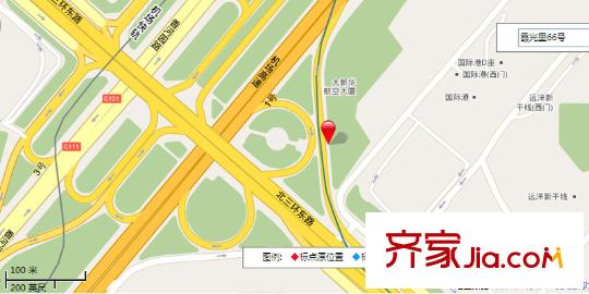 三元国际公寓交通图