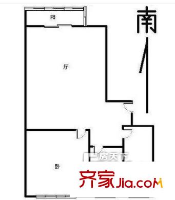 四方景园四区户型图一居室