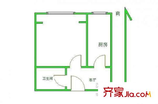草桥欣园四区 1室 户型图