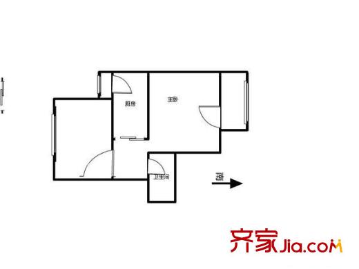 草桥欣园四区 1室 户型图
