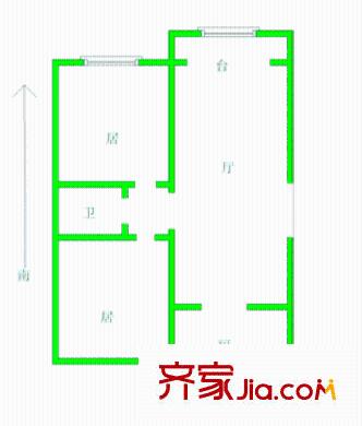 西宏苑 1室 户型图
