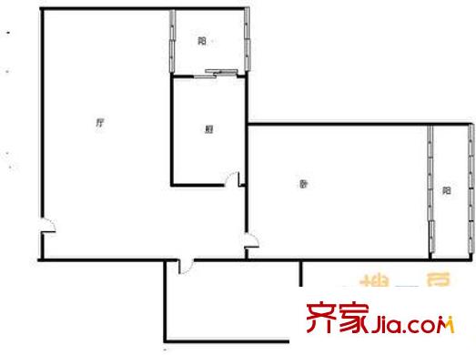 丽景馨居 1室 户型图