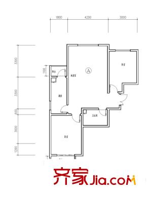 盛世尚水城G5#樓97平方米A戶型 2室2廳1衛(wèi)1廚