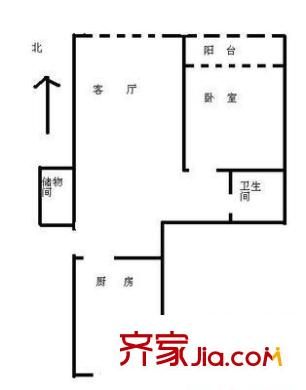 苏庄小区户型图2室户型图 2室1厅1卫1厨