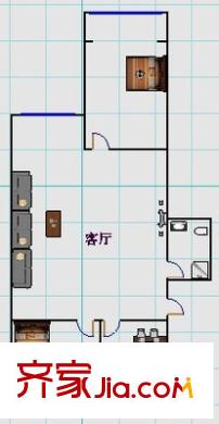 苏庄小区户型图2室户型图 2室1厅1卫1厨