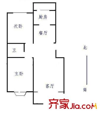 明日嘉园户型图户型图 2室2厅1卫1厨