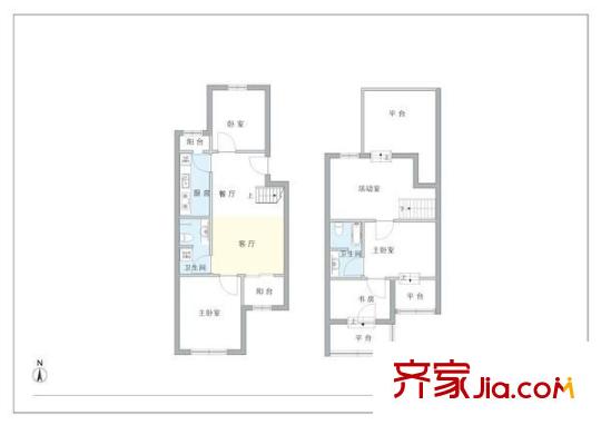 龍禧苑戶型圖戶型圖 4室1廳2衛(wèi)1廚