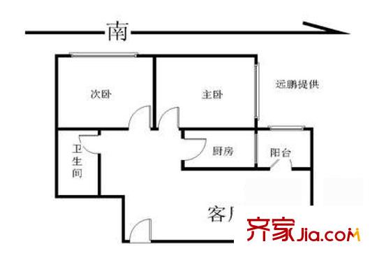 农影小区 2室 户型图