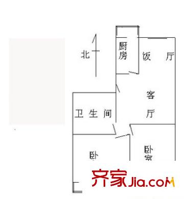 门头馨村户型图户型图 2室2厅1卫1厨