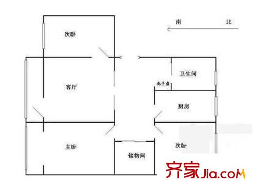 门头馨村户型图户型图 3室2厅1卫1厨