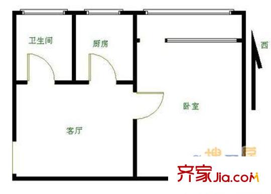 育慧西里 1室 户型图